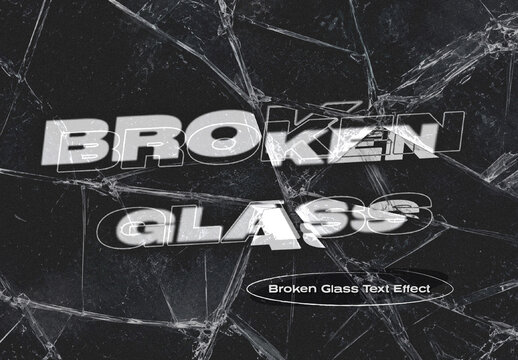 Broken Glass Text Effect