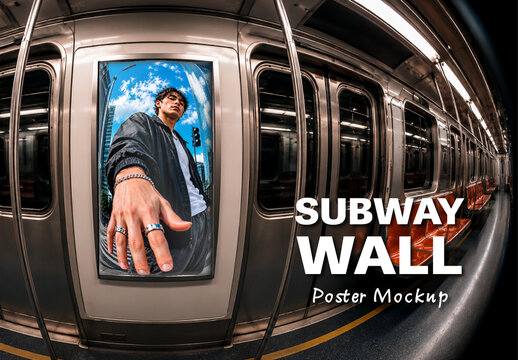 Subway Wall Poster Mockup