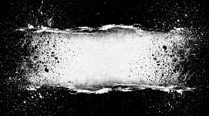 Obraz premium Abstract black and white splash texture background with speckles