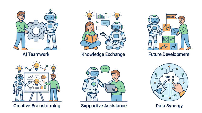 AI and Human Collaboration: Teamwork, Future Development, Data Synergy