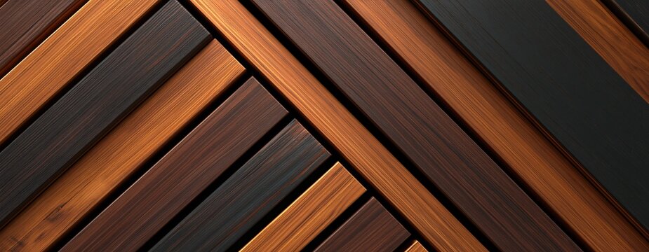 Wooden parquet pattern with geometric lines and texture