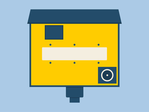 Speed camera icon. Traffic icon. Flat vector icon concept.