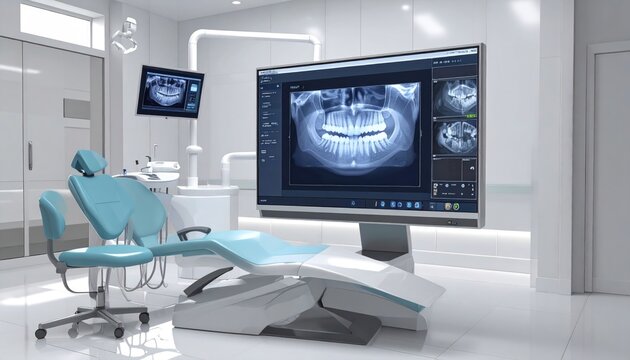 Modern Dental Clinic with Digital X-ray and Patient Chair