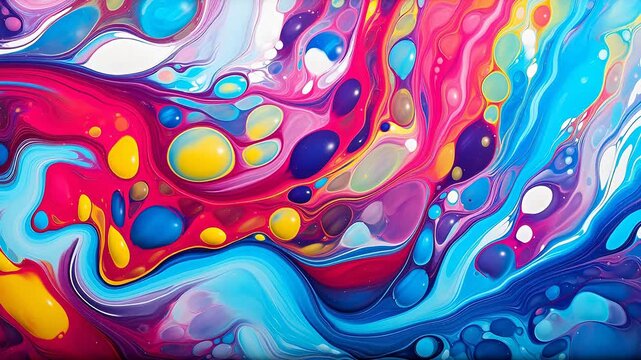 Digital neon graffiti marble swirl curve abstract  background