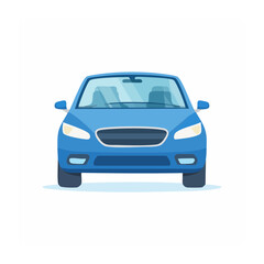 Fototapeta premium Blue 3D car front view render