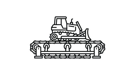 Heavy bulldozer assembly line production manufacturing process. © AGUS
