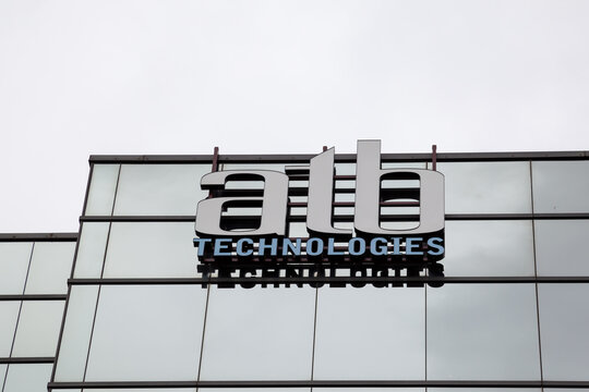 
Chesterfield, Missouri, USA - March 24, 2022:  Closeup ATB Technologies logo sign on the headquarters building in Chesterfield, Missouri, USA. ATB Technologies is an  IT consulting and Managed Servic