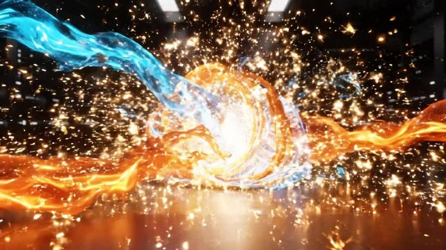 Fire and ice explosive energy fusion.