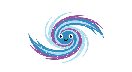 Cute Cartoon Hurricane with Smiling Face © Ahmed