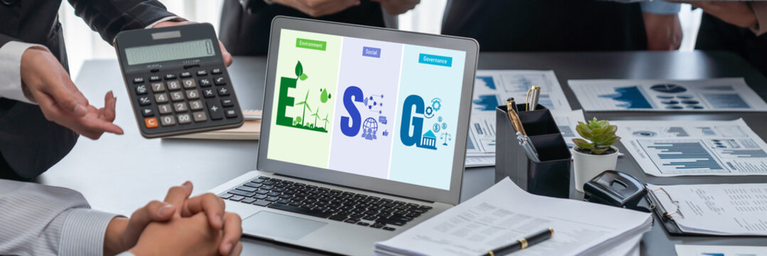 ESG environmental social governance policy for brisk business to set a standard to achieve high ESG score