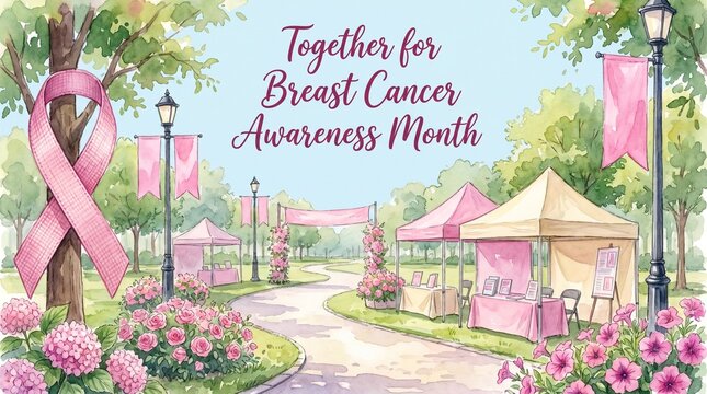 Together for Breast Cancer Awareness Month Event in Park