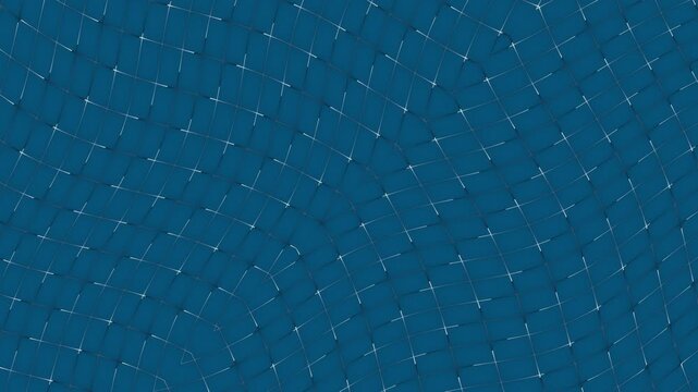 Seamless blue geometric pattern with small white dots.