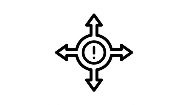 directions minimalist stroke animation