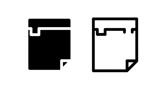 Post it note and reminder adhesive paper icons with adhesive