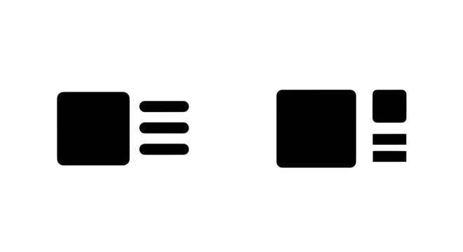 Square image placeholder and content layout icons