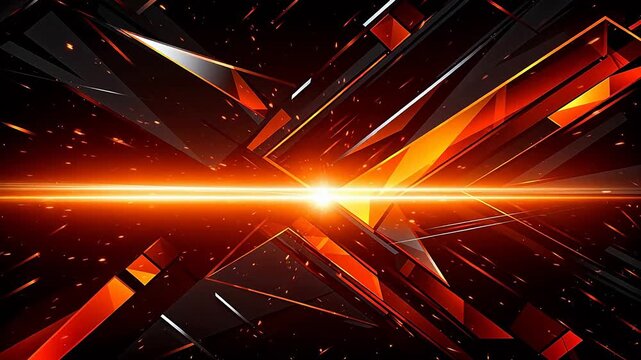 Digital amber light beam linear abstract background