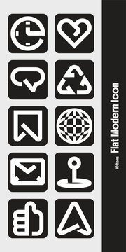 White Flat Modern Icon