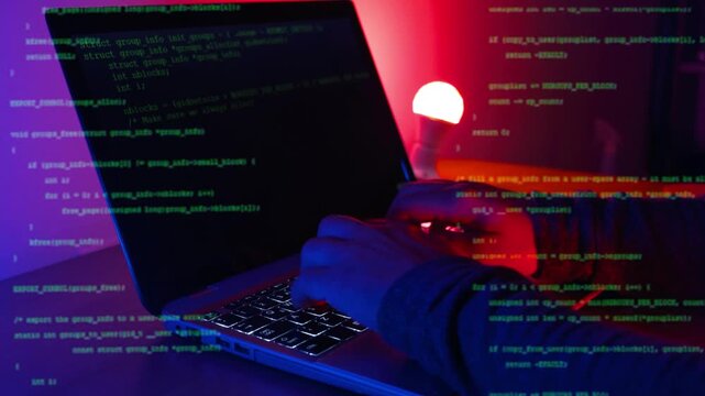 Zero Day Exploit Fast Coding Hacker Bypassing Advanced Internet Security Protocols in 4K Ultra HD footage
