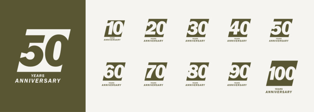Collection special day logo template for celebration event, wedding, greeting card, company anniversary.
