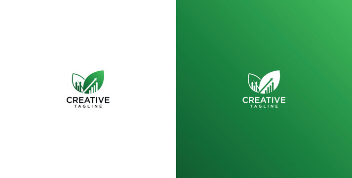 Eco-Friendly Leaf Logo Design with a Subtle Fork and Knife, Symbolizing Sustainable Dining and Green Business Practices