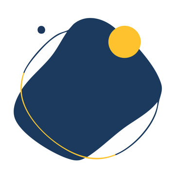 Crescent moon and sun flat design isolated