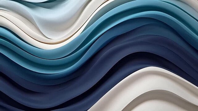 Digital technology white blue green geometric curve abstract background