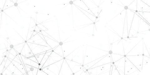Abstract Network Connection Background with Polygonal Lines and Connected Dots Technology Vector EPS 10 © MEDIA