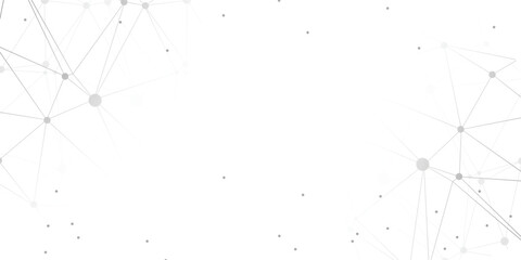 Abstract Network Connection Background with Polygonal Lines and Connected Dots Technology Vector EPS 10 © MEDIA