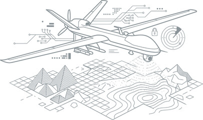 Fototapeta premium vector illustration of airplane