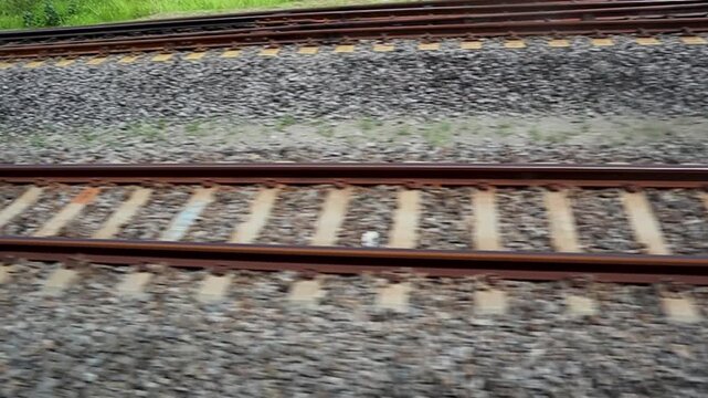 railroad tracks in the distance