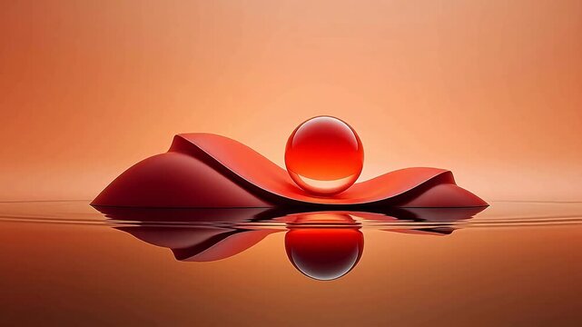 Digital sunset color 3d minimal abstract pattern background