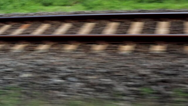 railroad tracks in the distance