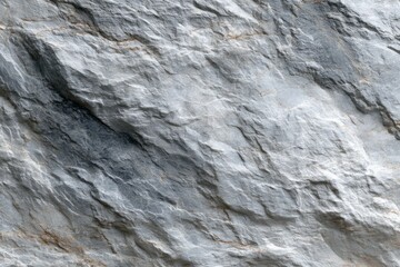 Naklejka premium Close-up of a rough, textured gray rock surface with visible striations.