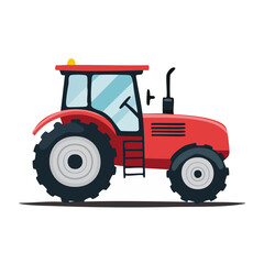 Naklejka premium Flat design fire truck with ladder and hose