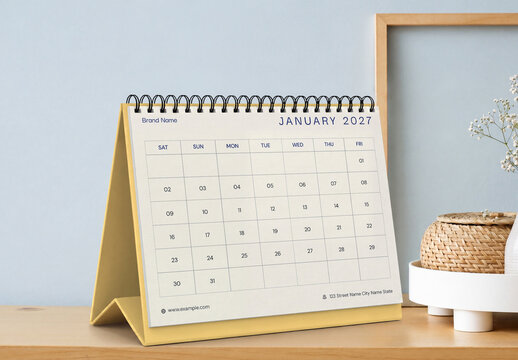 Desk Calendar Template