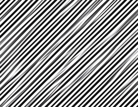 Black and white angled lines compose a repeating pattern. The parallel strokes vary in width, creating visual interest