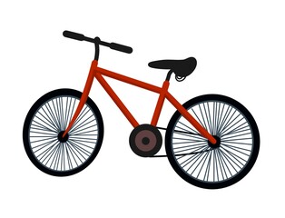 Obraz premium ​Red bicycle cartoon vector asset for 2d animation