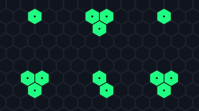 Futuristic Mecha Anime HUD Hexagon Grid | Cyberpunk Sci-Fi Interface Background Loop
