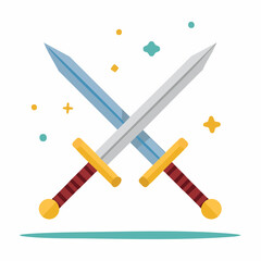 Fototapeta premium Two Crossed Swords Icon
