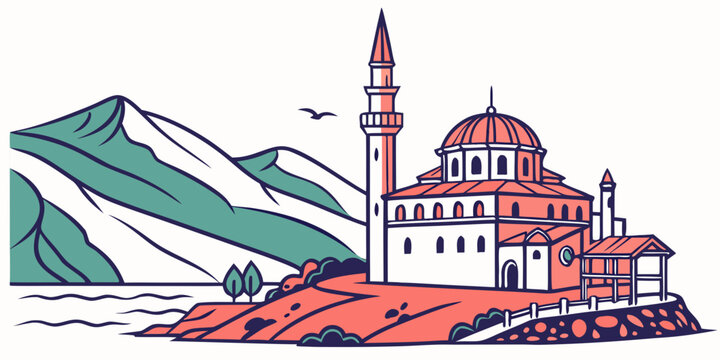 Albania Travel Website Hero Banner Vector