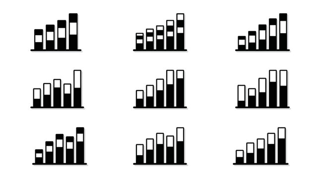 Ascending Scatter Plot Illustrations for Business Insights in Minimalistic Design