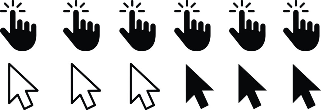 Mouse Click and Cursor Pointer Icons Collection