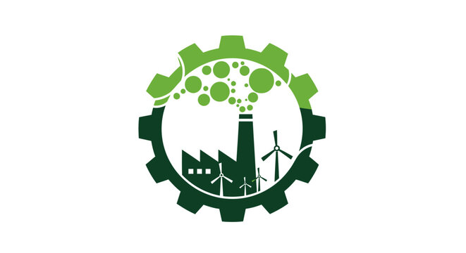 Green Industry and Sustainable Energy Production Concept.