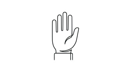 Obraz premium Open hand gesture, stop sign