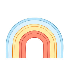 Fototapeta premium Colorful rainbow arch illustration