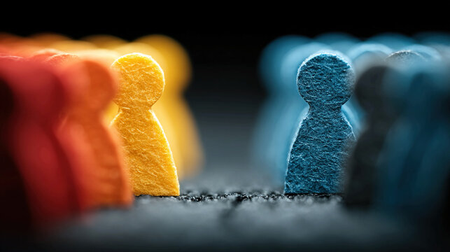 Concept of Conflict Between Two Groups Showing Miscommunication and Division Representing Social Tension Disagreement Polarization and Need for Dialogue and Understanding Concept