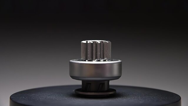 Close-up of a gear shift knob in a car interior