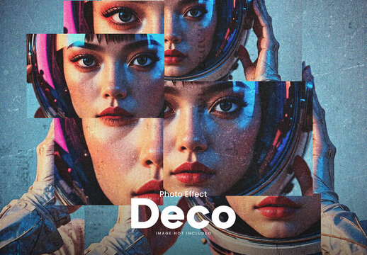 Deco Glitch Photo Effect Template