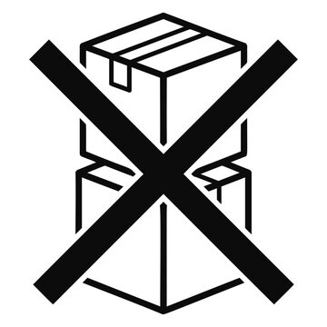 Do not stack shipping symbol icon on white background