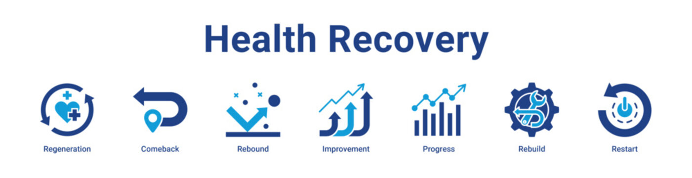 Health Recovery Web Icon Banner and Collection